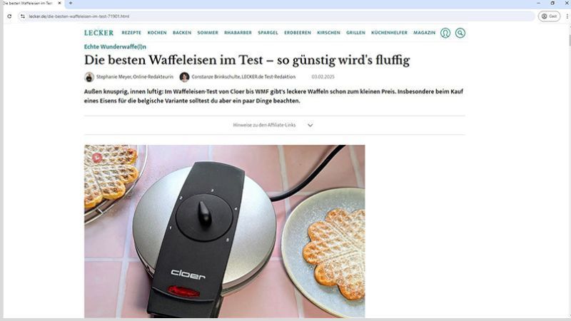 Herzwaffeleisen Cloer 1639SR