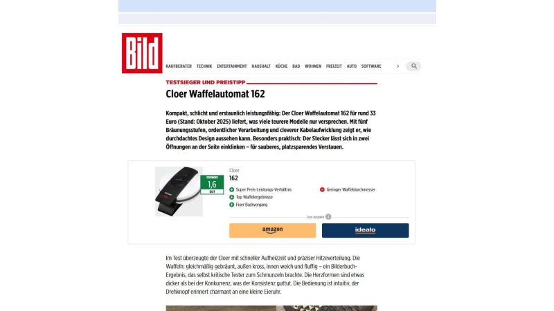 Waffeleisen Cloer 1621