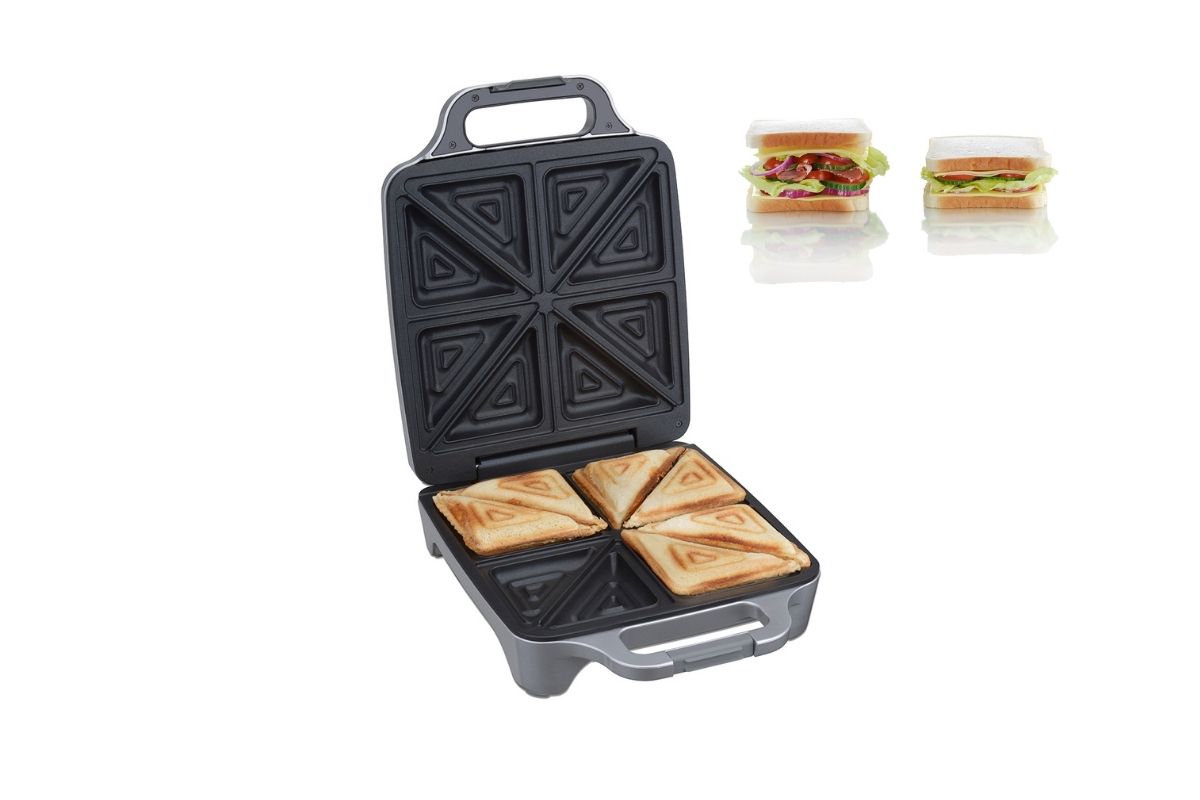 Belegte Sandwiches im Sandwichmaker 