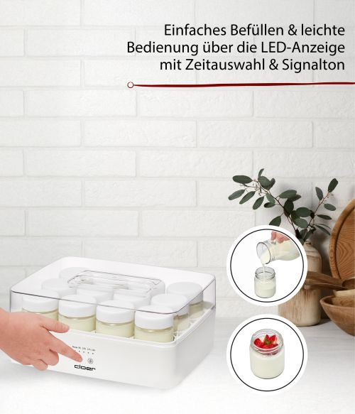 Features vom Cloer 9921 Joghurtbereiter